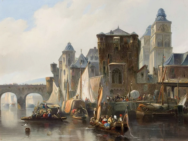 1817-Johannes Bosboom - Veduta di Coblenza (1835)